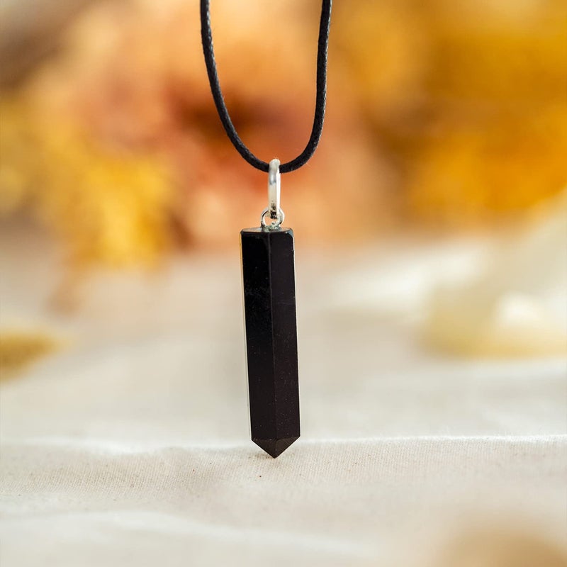 Ayana Wellness Ayana Crystals Obsidian Crystal Healing Necklace - Authentic Black Obsidian Stone for Spiritual Growth, Emotional Healing, Root Chakra, Zodiac Scorpio - Handmade, Natural, Ethically Sourced - Image 4